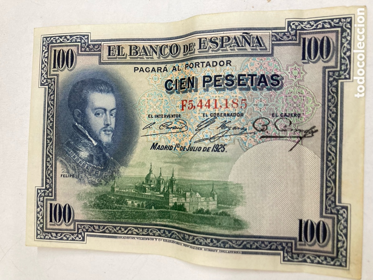 Billetes espa&ntilde;oles: Billete de 100 pesetas 1928