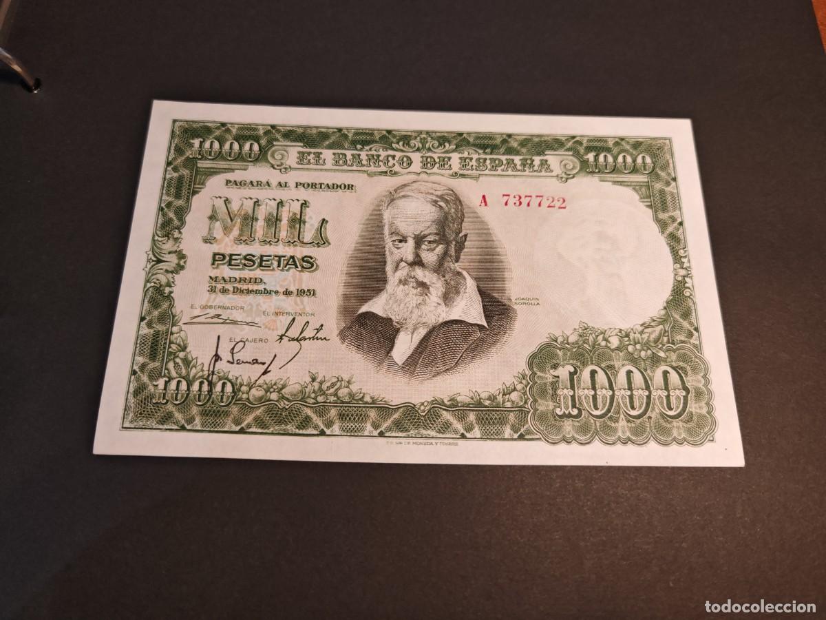 Billetes espa&ntilde;oles: Billete de mil pesetas del a&ntilde;o 1951 sin circular serie A