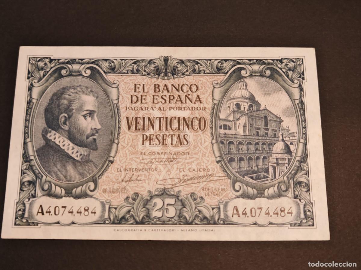Billetes espa&ntilde;oles: Billete 25 pesetas a&ntilde;o 1940 EBC