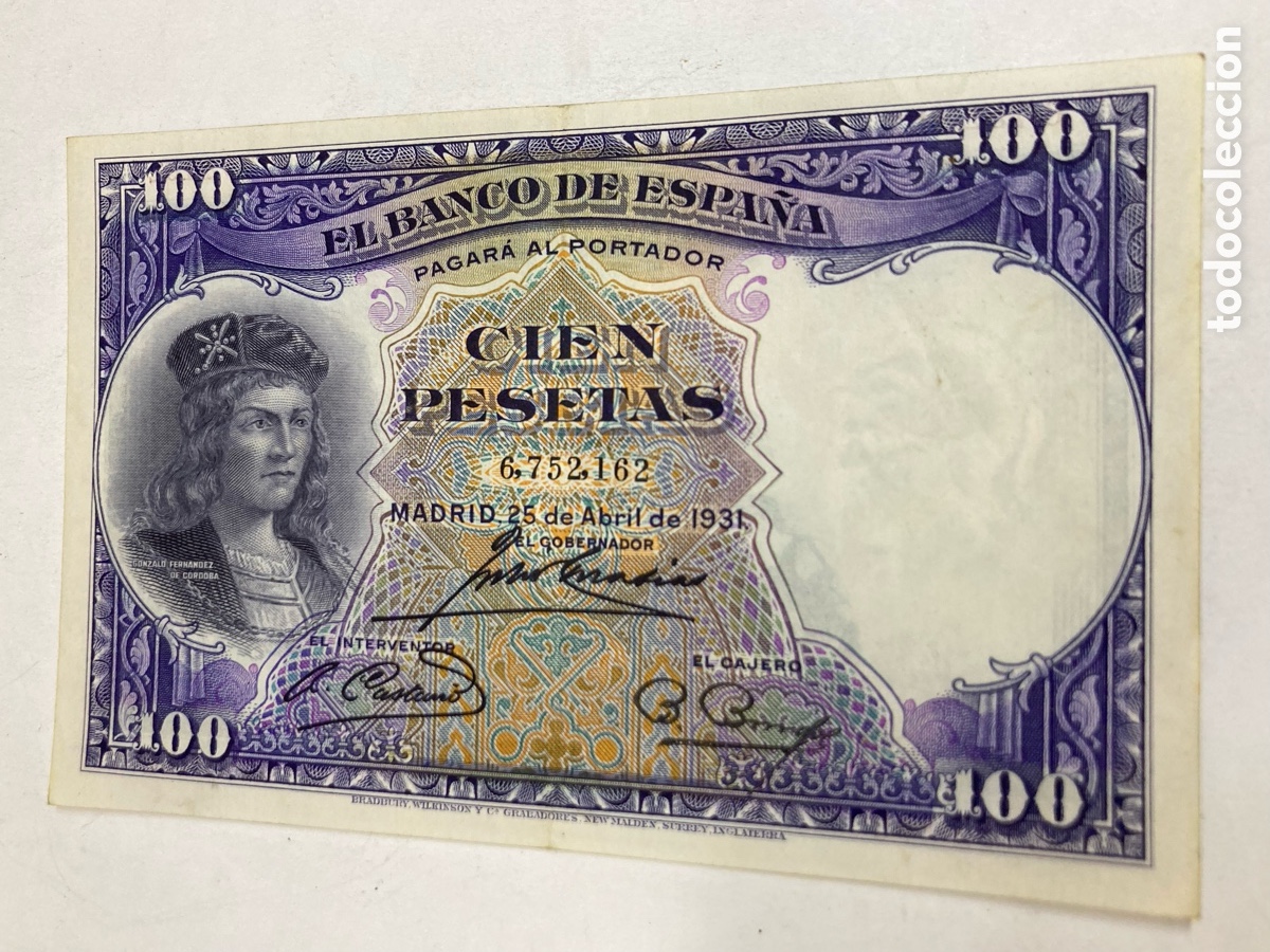 Billetes espa&ntilde;oles: Billete de 100 pesetas 1931