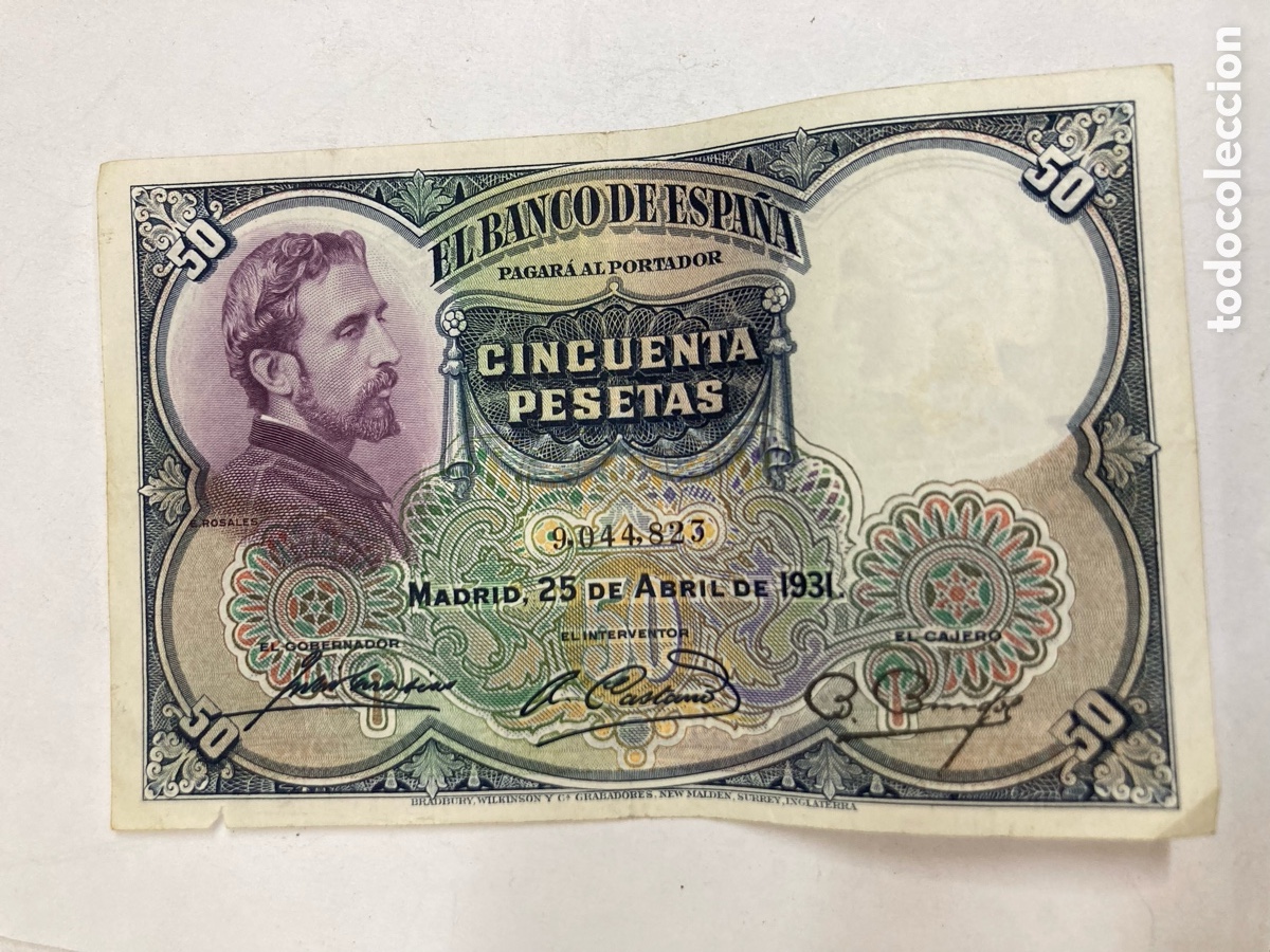Billetes espa&ntilde;oles: Billete de 50 pesetas 1931