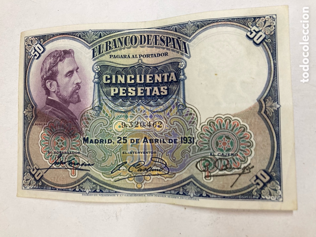 Billetes espa&ntilde;oles: Billete de 50 pesetas 1931