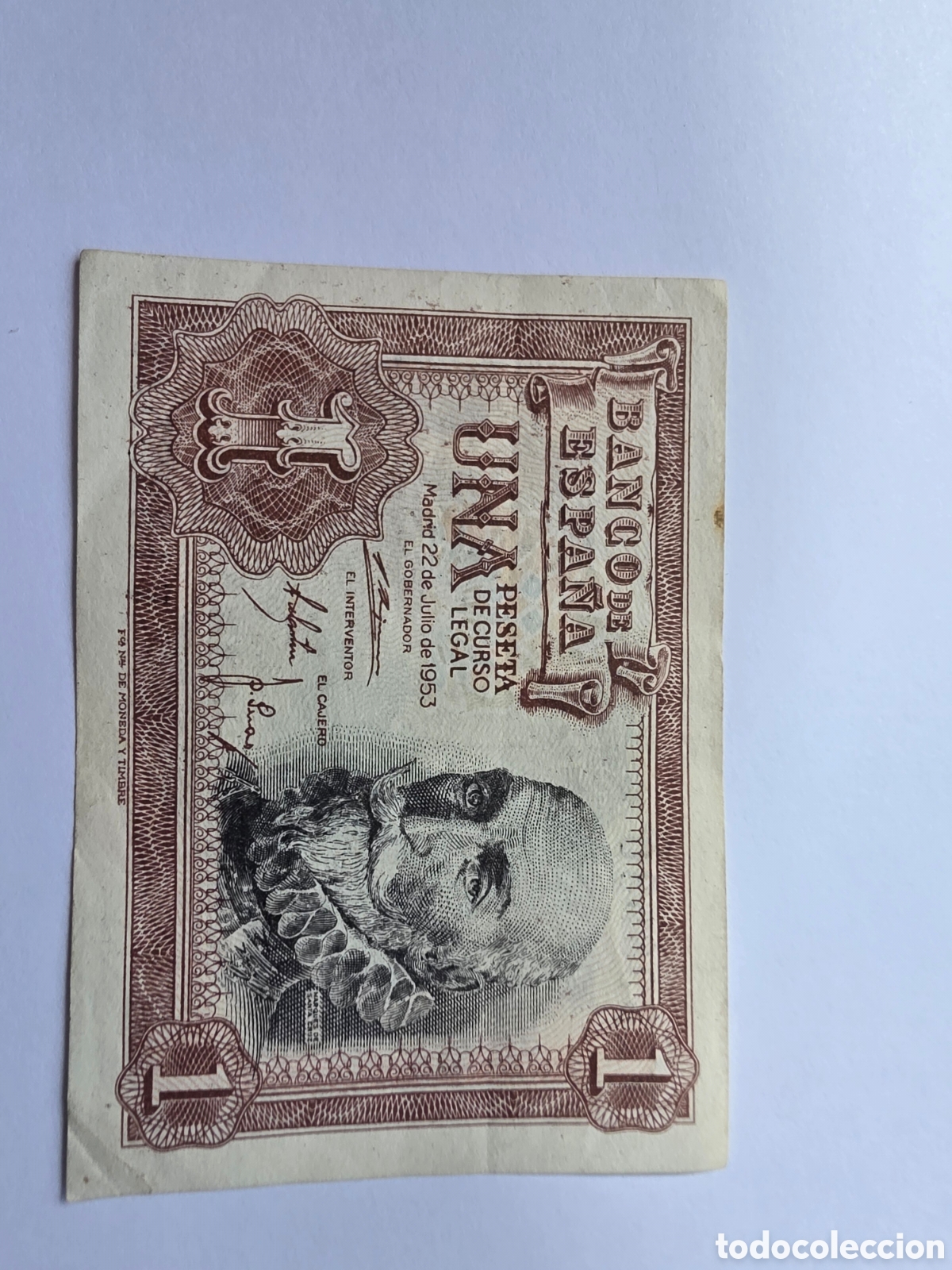 Billetes espa&ntilde;oles: BILLETE 1 PESETA ESPA&Ntilde;A