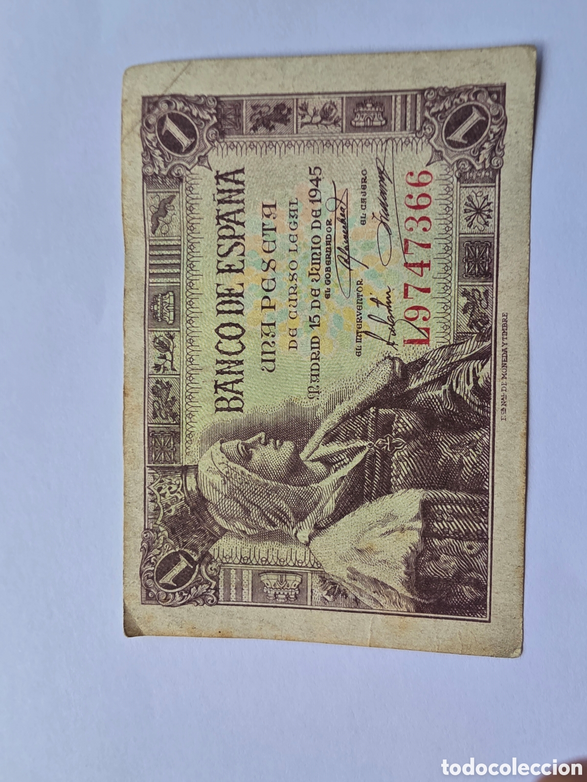 Billetes espa&ntilde;oles: BILLETE 1 PESETA ESPA&Ntilde;A