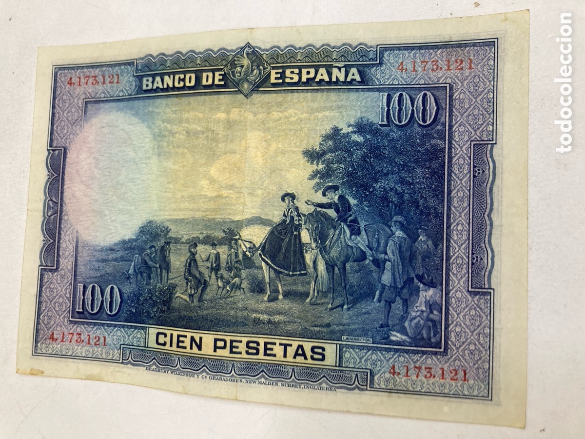 Billetes espa&ntilde;oles: Billete de cien pesetas 1928