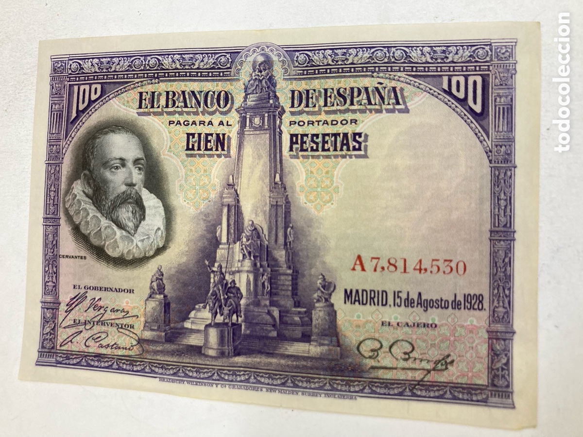 Billetes espa&ntilde;oles: Billete de 100 pesetas 1928