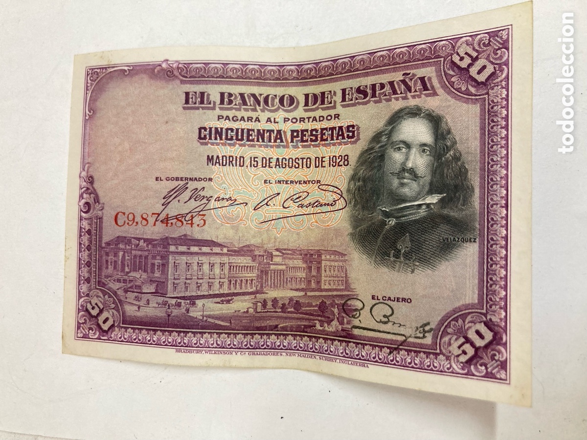 Billetes espa&ntilde;oles: Billete de 50 pesetas 1928