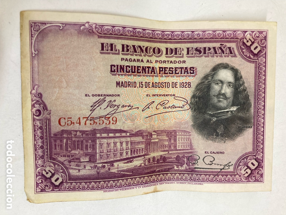 Billetes espa&ntilde;oles: Billete de 50 pesetas 1928