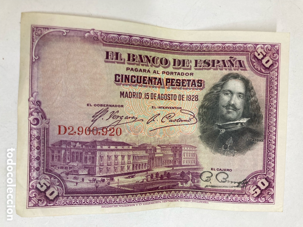 Billetes espa&ntilde;oles: Billete 50 pesetas 1929