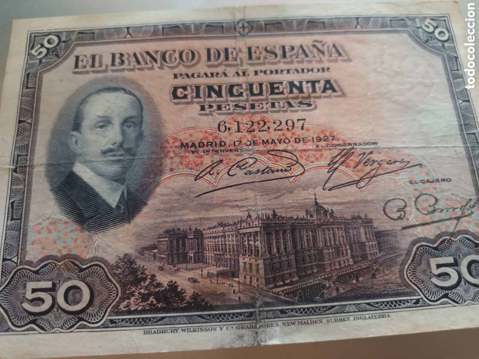 Billetes espa&ntilde;oles: BILLETE DE 50 PESETAS A&Ntilde;O 1927