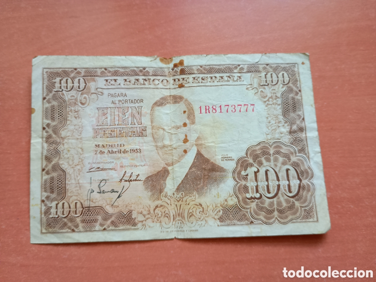 Billetes espa&ntilde;oles: Billete de 100 pesetas Banco de Espa&ntilde;a