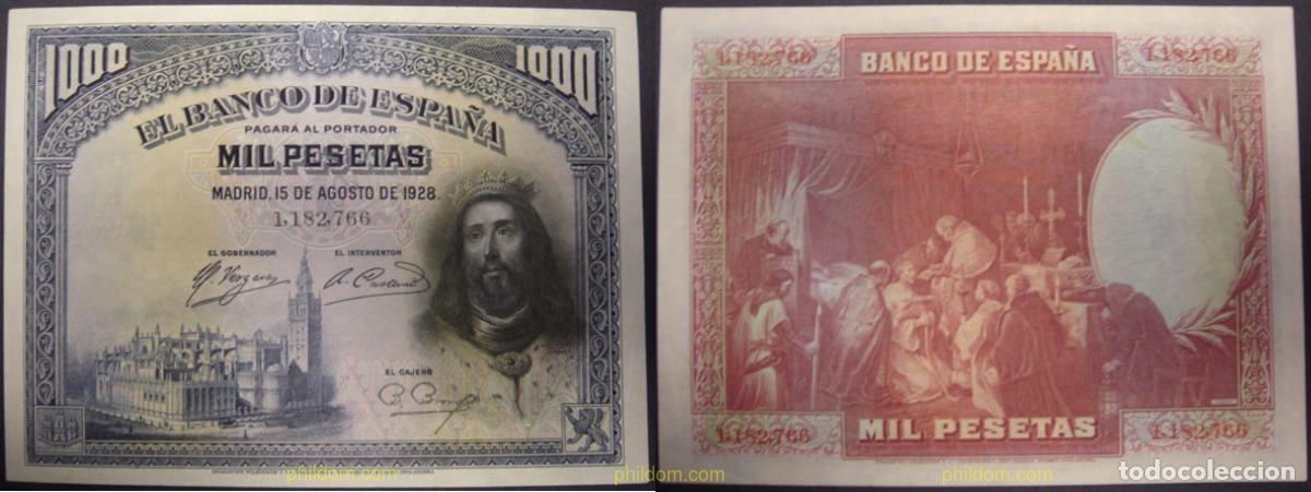 Spanische Banknoten: 352 ESPA&Ntilde;A 1928 1000 Pesetas Alfonso XIII 15 de agosto de 1928