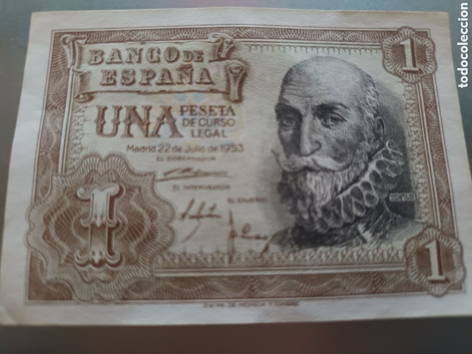Billetes espa&ntilde;oles: BILLETE DE 1 PESETA DE JULIO DE 1953
