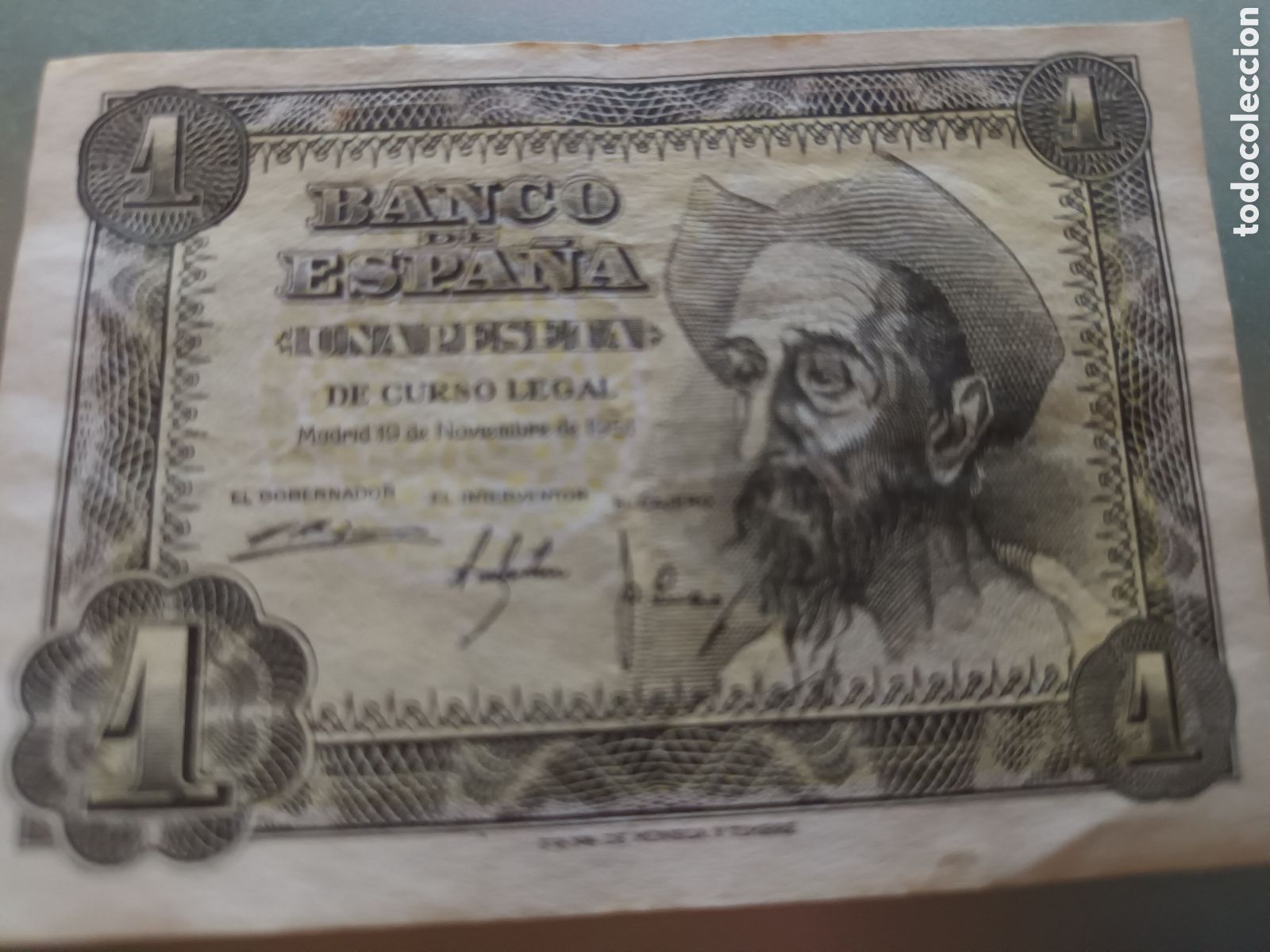 Billetes espa&ntilde;oles: BILLETE DE 1 PESETA DE NOVIEMBRE DE 1951