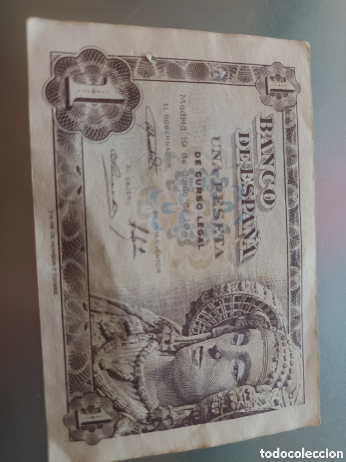 Billetes espa&ntilde;oles: BILLETE DE 1 PESETA DE 19 DE JUNIO DE 1948