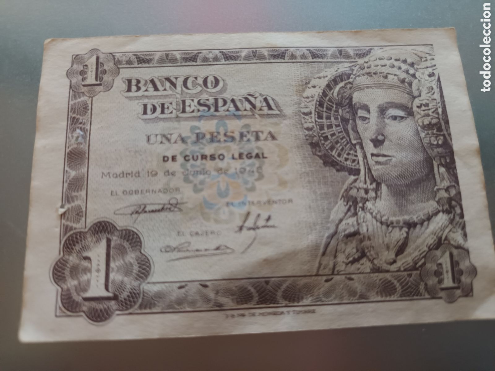 Billetes espa&ntilde;oles: BILLETE DE 1 PESETA DE 19 DE JUNIO DE 1948