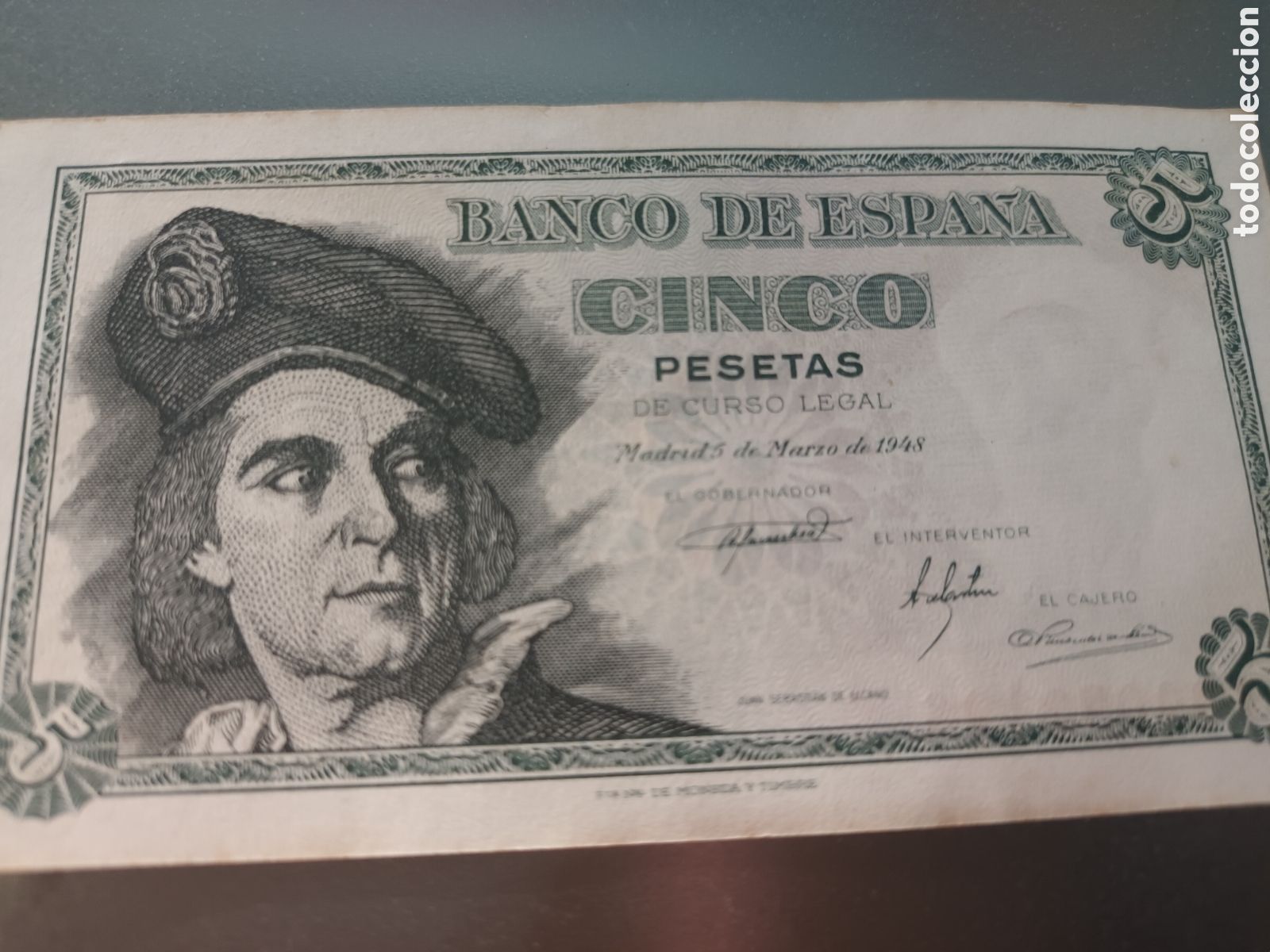 Billetes espa&ntilde;oles: BILLETE DE 5 PESETAS DE MARZO DE 1948 SIN CIRCULAR