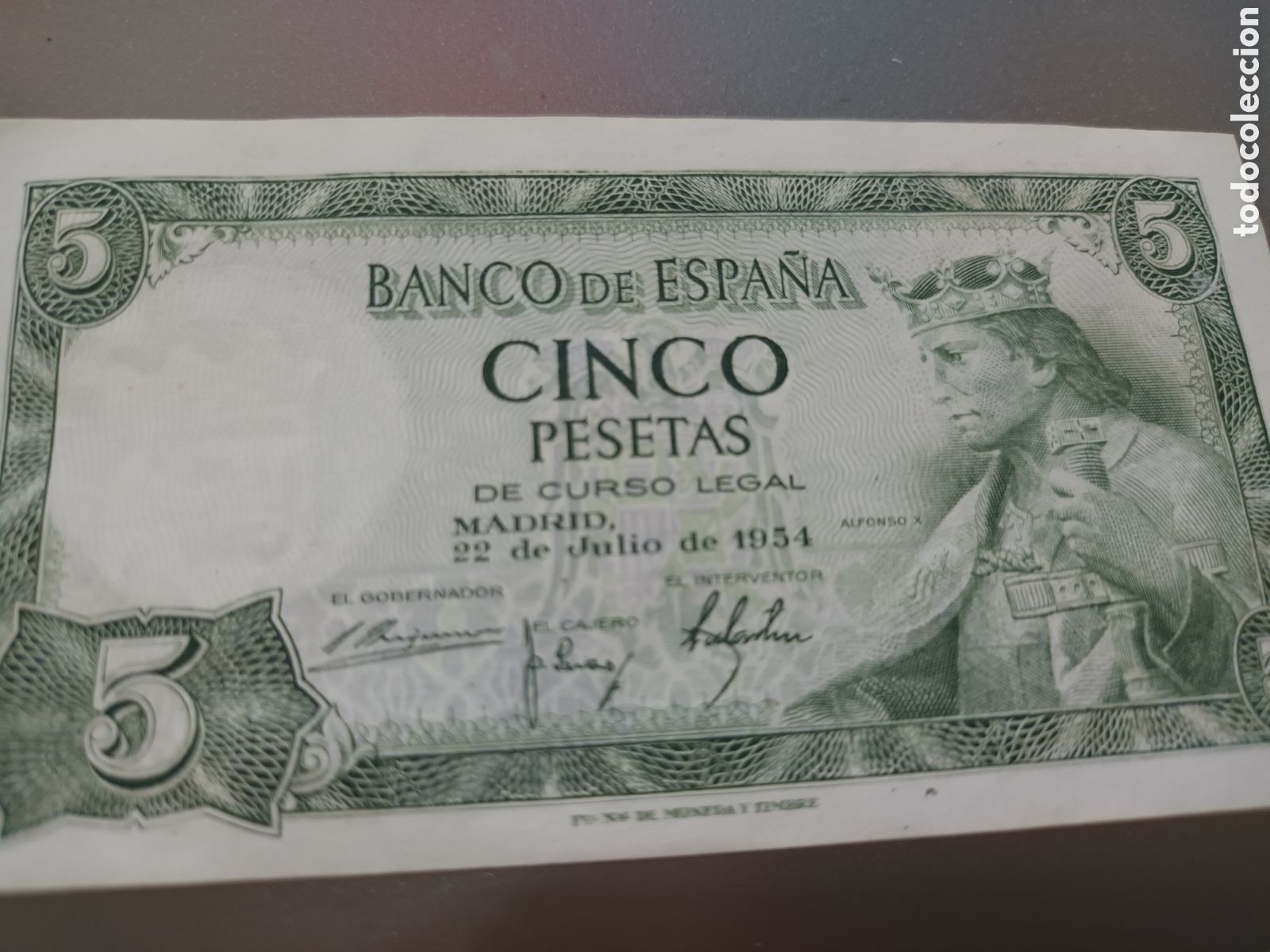 Billetes espa&ntilde;oles: BILLETE DE 5 PESETAS DE JULIO DE 1954