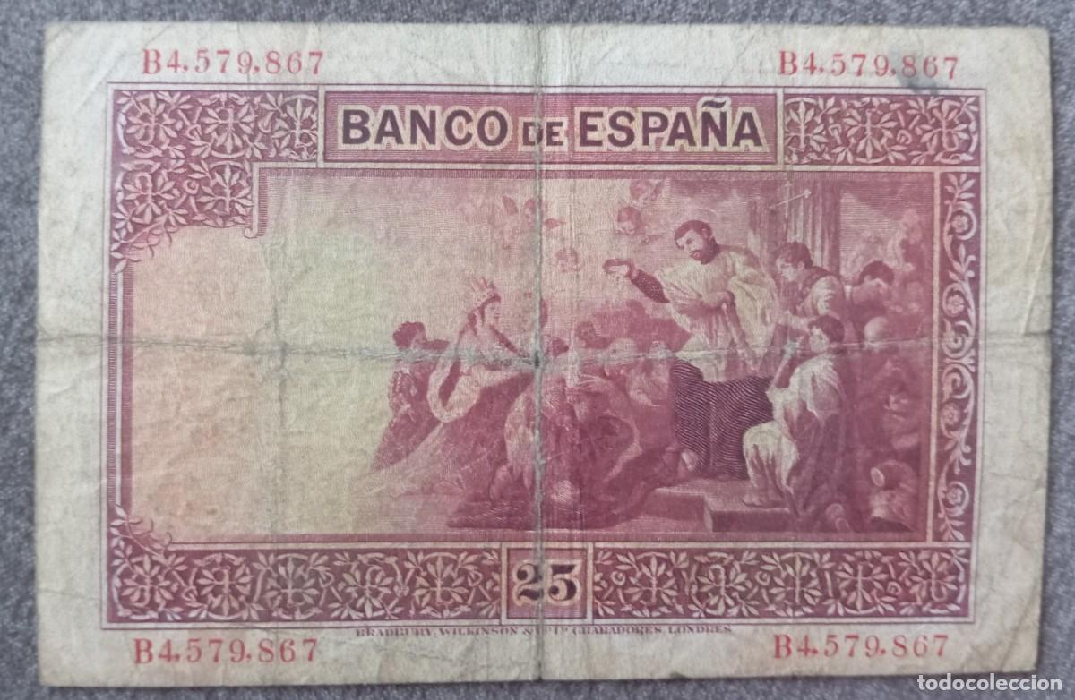 Billetes espa&ntilde;oles: 25 pesetas 1926 (serie B) BC - Foto 2