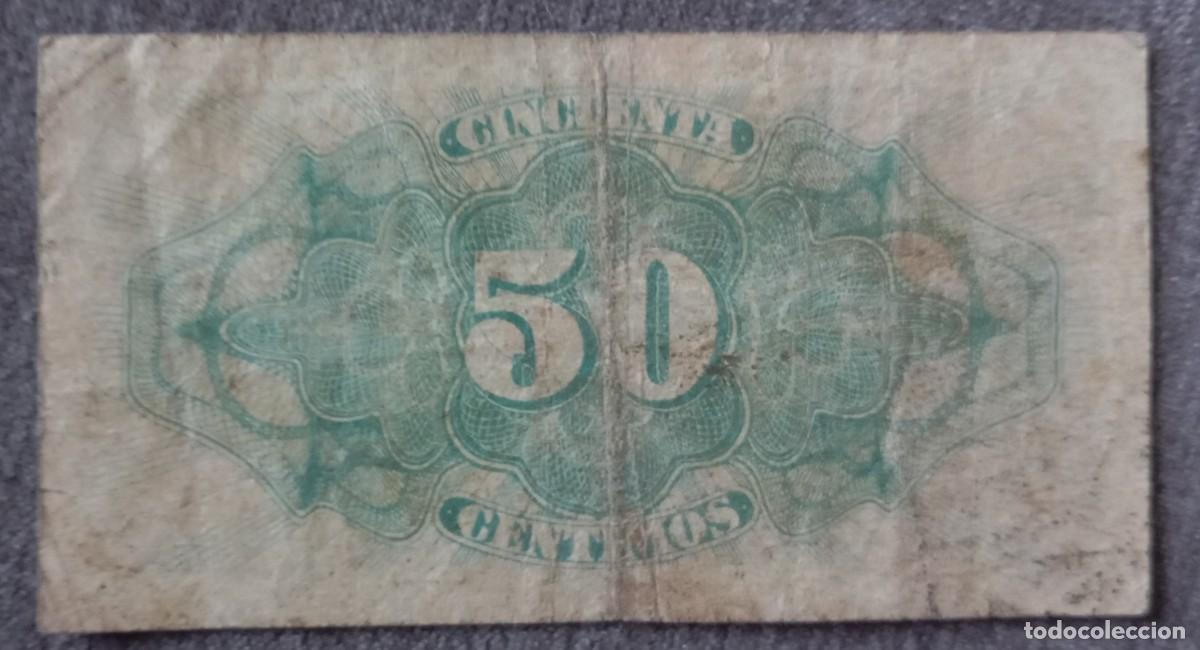 Billetes espa&ntilde;oles: 50 c&eacute;ntimos 1937 serie A (BC+) - Foto 2