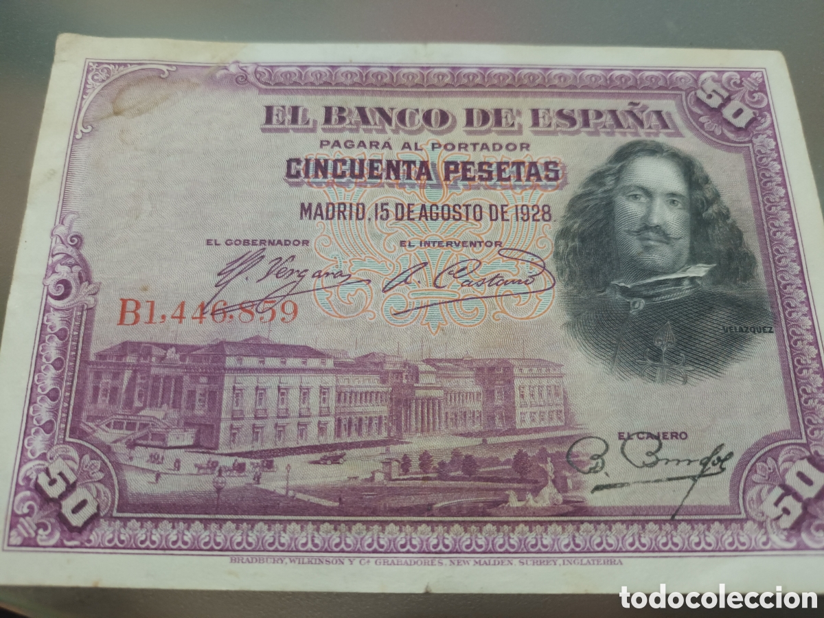 Billetes espa&ntilde;oles: BILLETE DE 50 PESETAS DE AGOSTO DE 1928