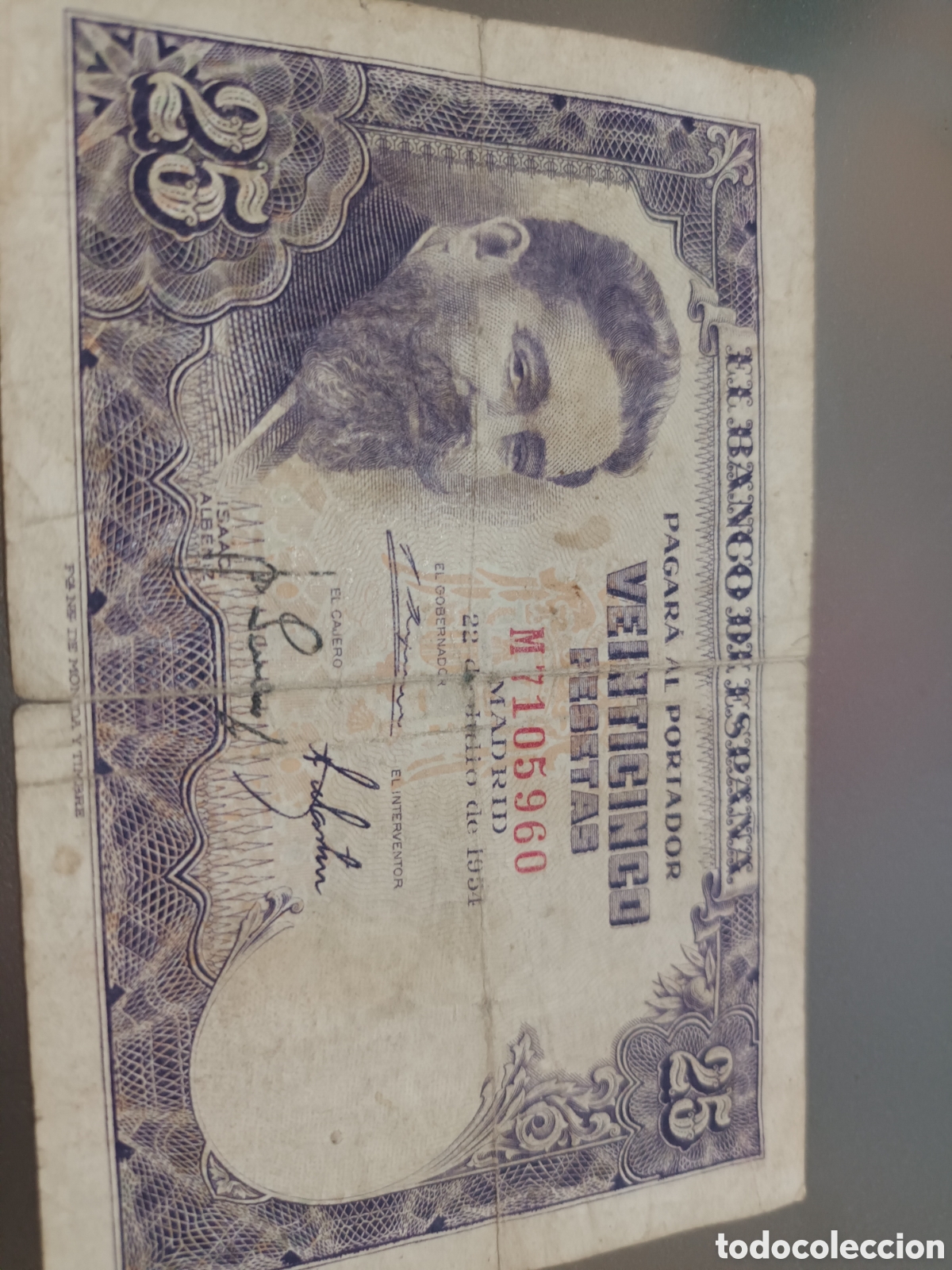 Billetes espa&ntilde;oles: BILLETE DE 25 PESETAS DE JULIO DE 1954