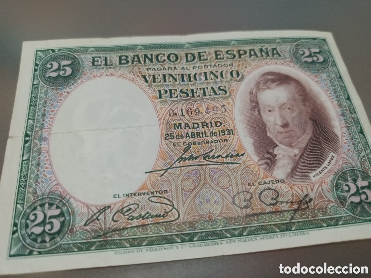 Billetes espa&ntilde;oles: BILLETE DE 25 PESETAS DE ABRIL DE 1931