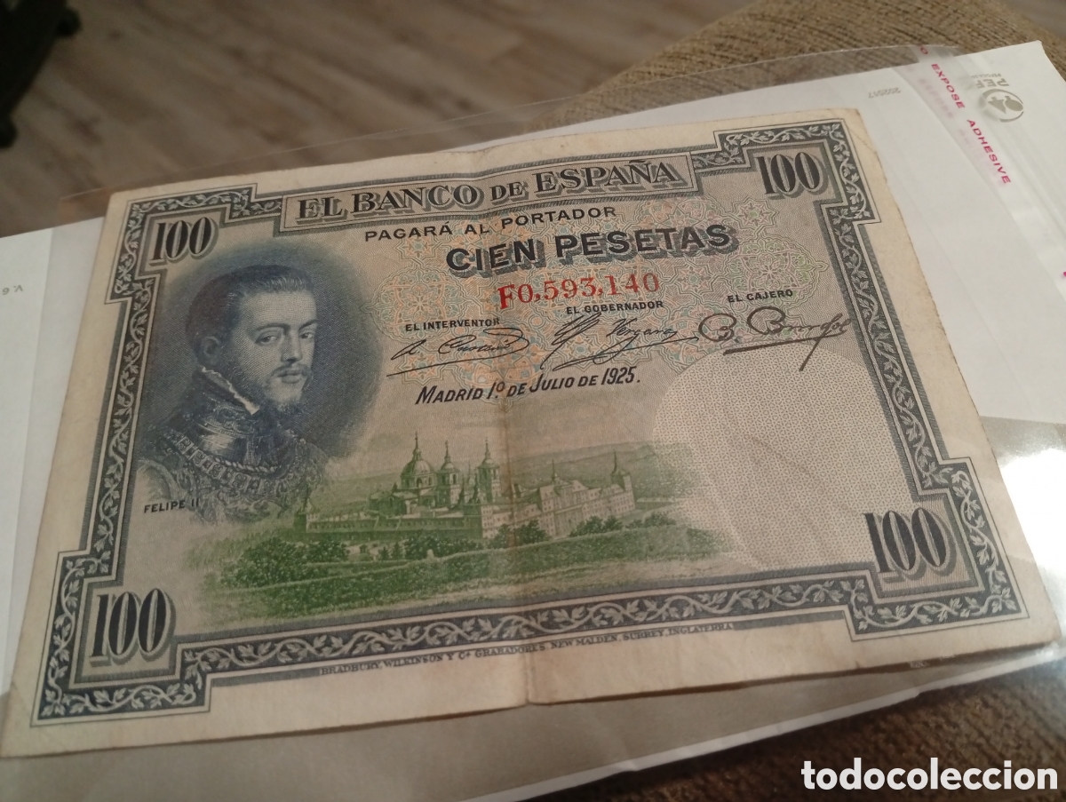 Billetes espa&ntilde;oles: Billete espa&ntilde;ol F0.593.140 Madrid 19 julio 1925