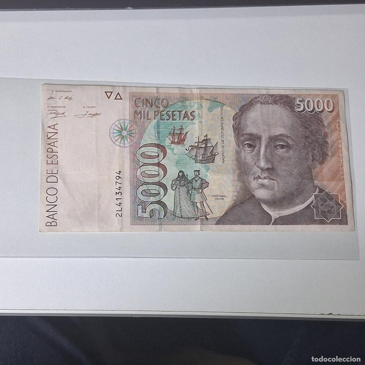 Billetes espa&ntilde;oles: BILLETE DE ESPA&Ntilde;A SPAIN DE 5000 PESETAS DEL A&Ntilde;O 1992 SERIE 2L 4134794- CRISTOBAL COLON