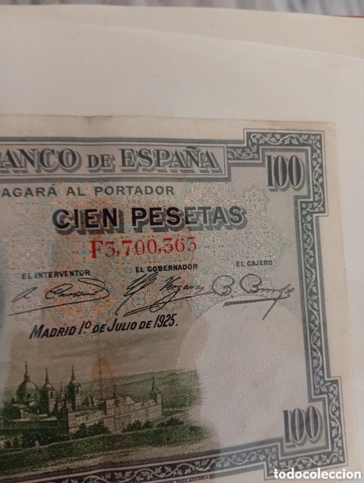 Billetes espa&ntilde;oles: Billete espa&ntilde;ol buen estado
