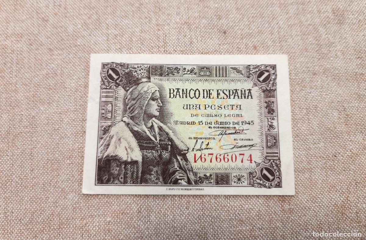 Billetes espa&ntilde;oles: Billete de 1 Peseta 1945 SC