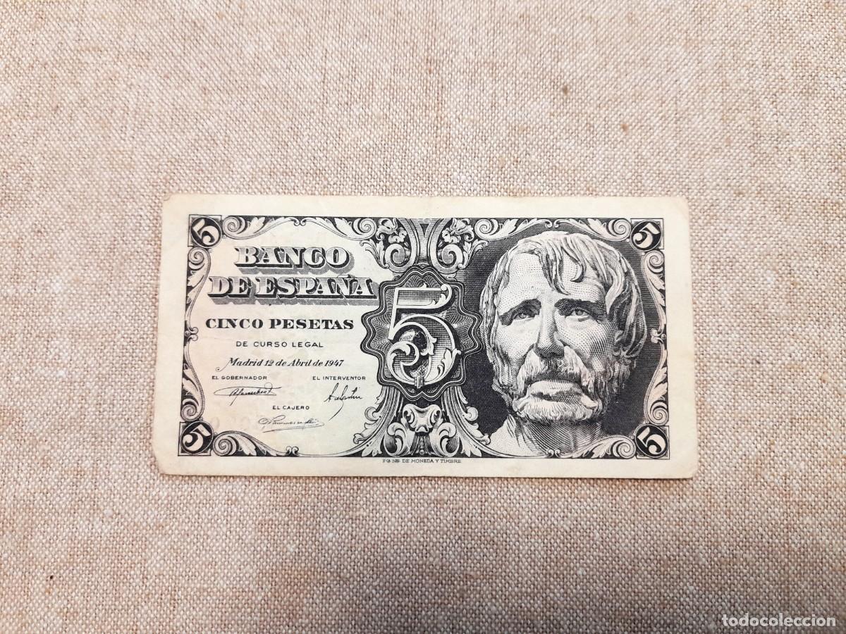Billetes espa&ntilde;oles: Billete de 5 Pesetas 1947