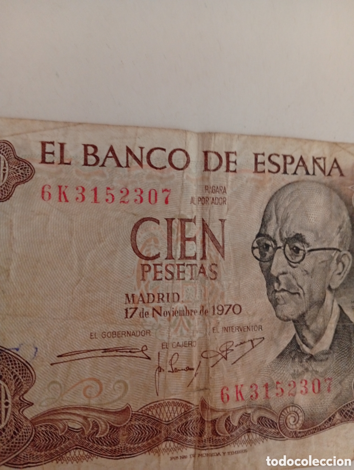 Billetes espa&ntilde;oles: Billete espa&ntilde;ol buen estado