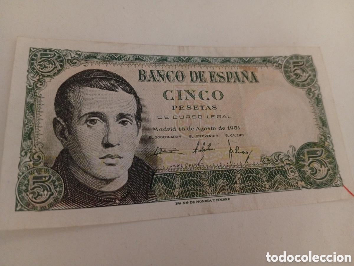 Billetes espa&ntilde;oles: Billete espa&ntilde;ol buen estado