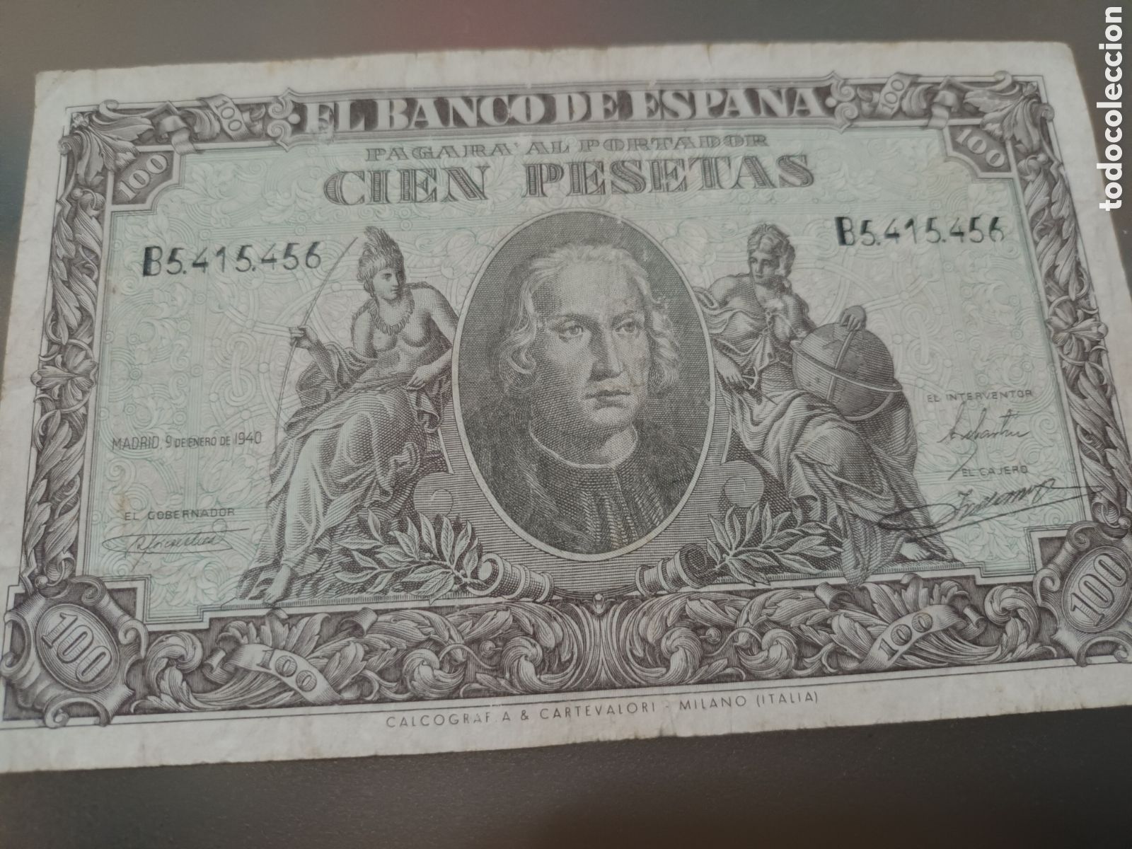 Billetes espa&ntilde;oles: BILLETE DE 100 PESETAS DE ENERO DE 1940