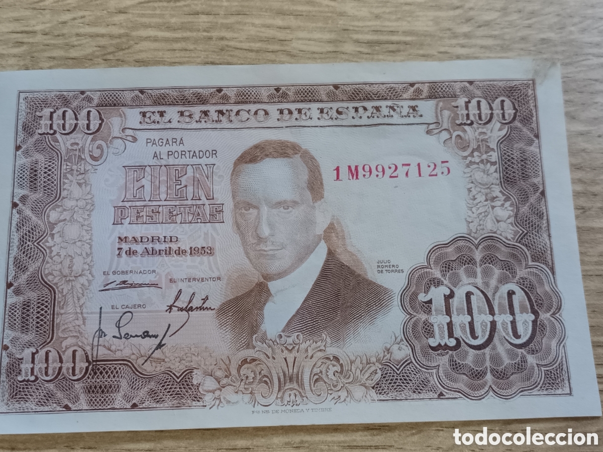 Billetes espa&ntilde;oles: BILLETE DE 100 PESETAS 7 DE ABRIL DE 1953