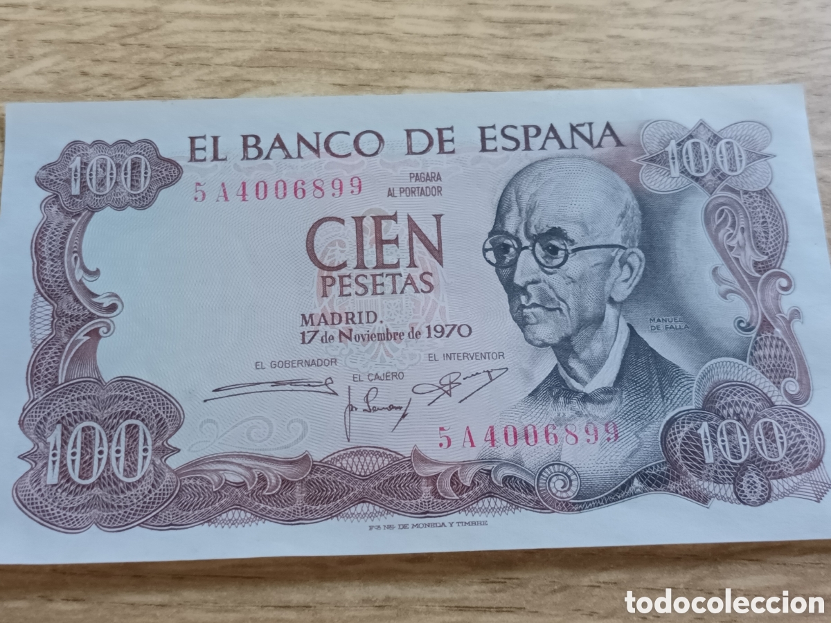 Billetes espa&ntilde;oles: BILLETE DE 100 PESETAS 18 DE NOVIEMBRE DE 1970