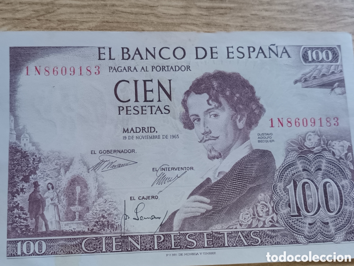 Billetes espa&ntilde;oles: BILLETE DE 100 PESETAS DE NOVIEMBRE DE 1965