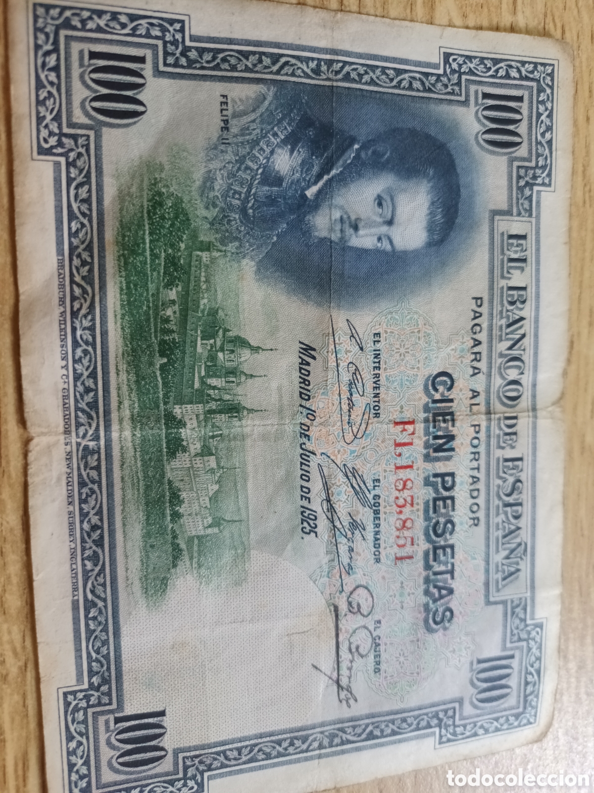 Billetes espa&ntilde;oles: BILLETE DE 100 PESETAS DE JULIO DE 1925