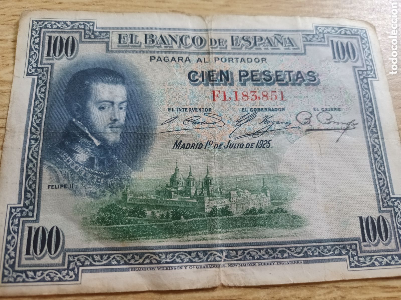 Billetes espa&ntilde;oles: BILLETE DE 100 PESETAS DE JULIO DE 1925