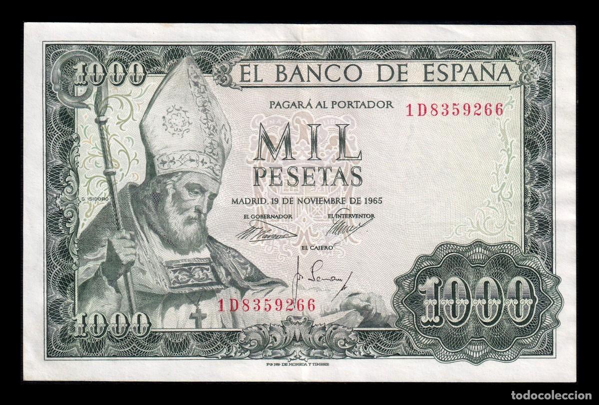 Billetes espa&ntilde;oles: Espa&ntilde;a 1000 Pesetas San Isidoro 1965 Pick 151 Serie 1D Mbc/Ebc Vf/Xf
