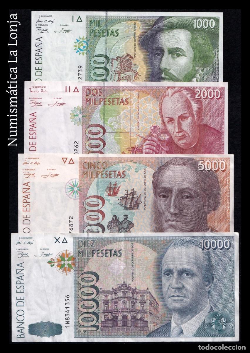 Billetes espa&ntilde;oles: Espa&ntilde;a Set 4 billetes 1000 2000 5000 10000 Pesetas 1992 Pick 163-166 Ebc Xf