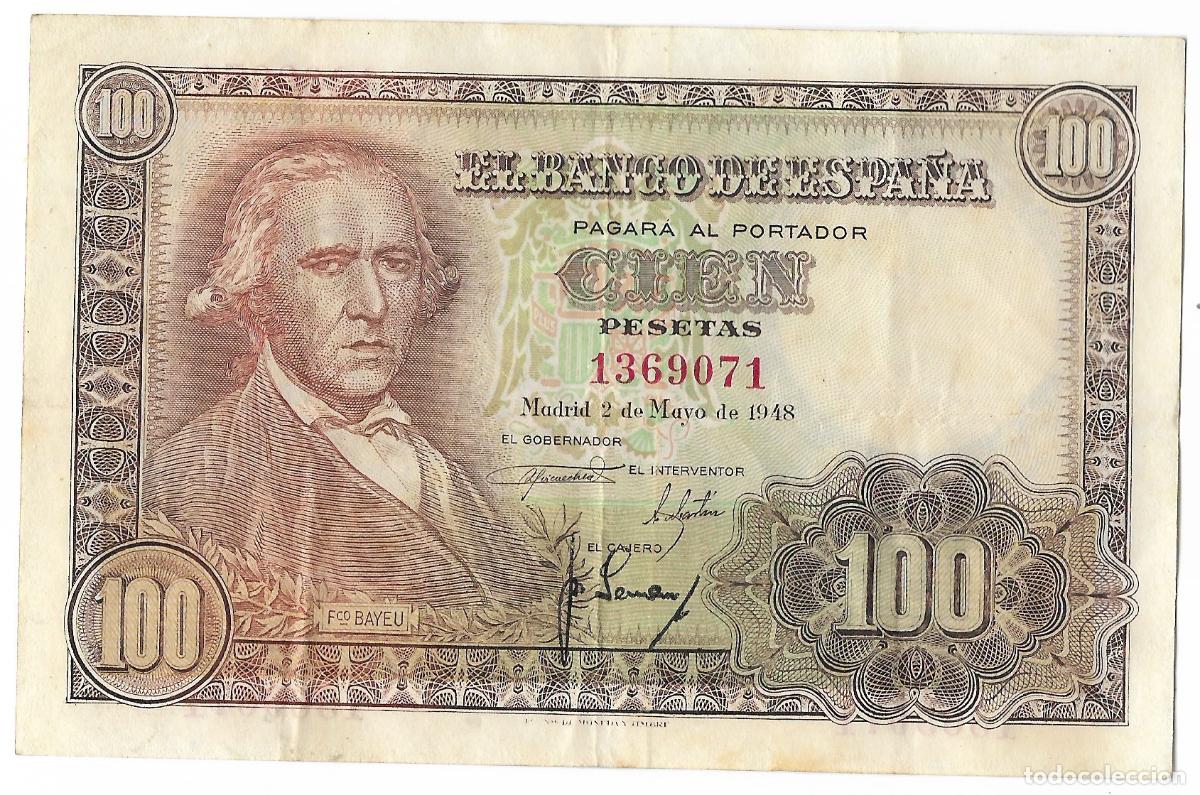Billetes espa&ntilde;oles: BANCO DE ESPA&Ntilde;A (FRANCISCO BAYEU ) 100 PESETAS 1948