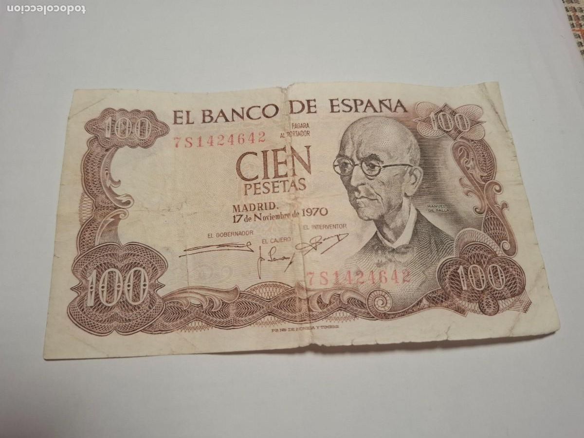 Billetes espa&ntilde;oles: 100 PESETAS DE 1970 SERIE 7S-642