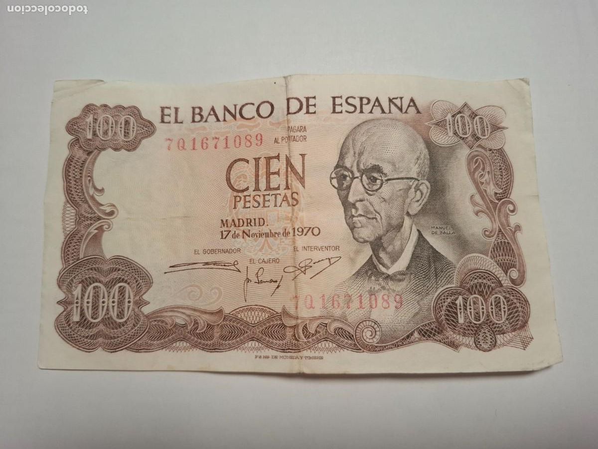 Billetes espa&ntilde;oles: 100 PESETAS DE 1970 SERIE 7Q-089