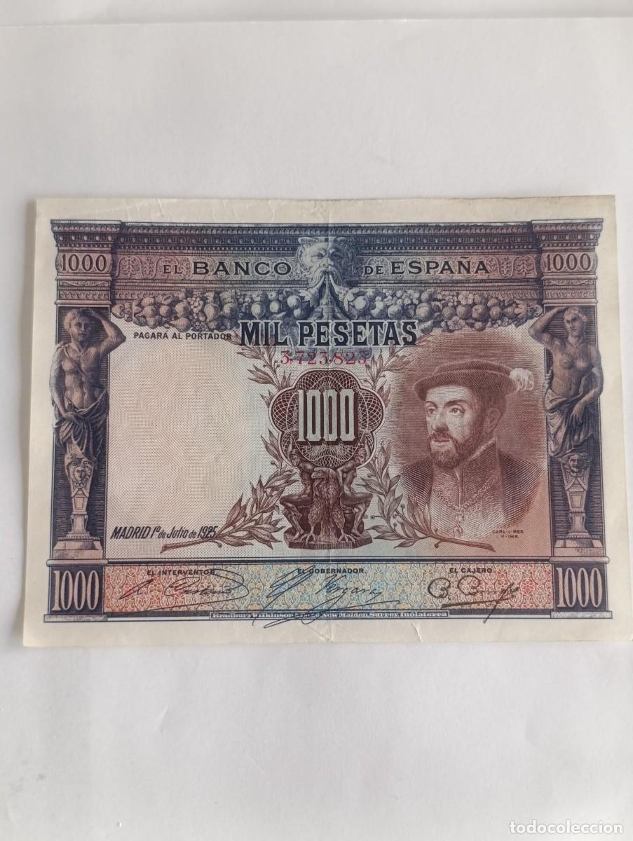 Billetes espa&ntilde;oles: Billete 1000 Pesetas 1 de Julio 1925 Circulado