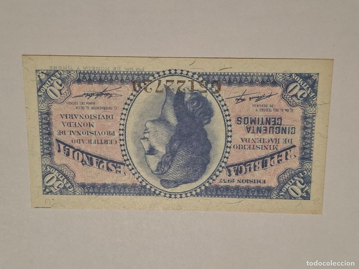 Billetes espa&ntilde;oles: 50 CENTIMOS DE 1937 SERIE C-720 SC ESCAS0
