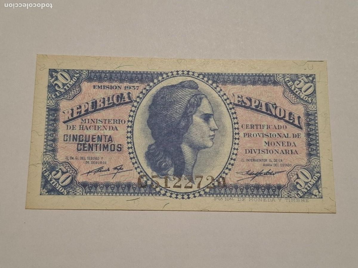 Billetes espa&ntilde;oles: 50 CENTIMOS DE 1937 SERIE C-720 SC ESCAS0
