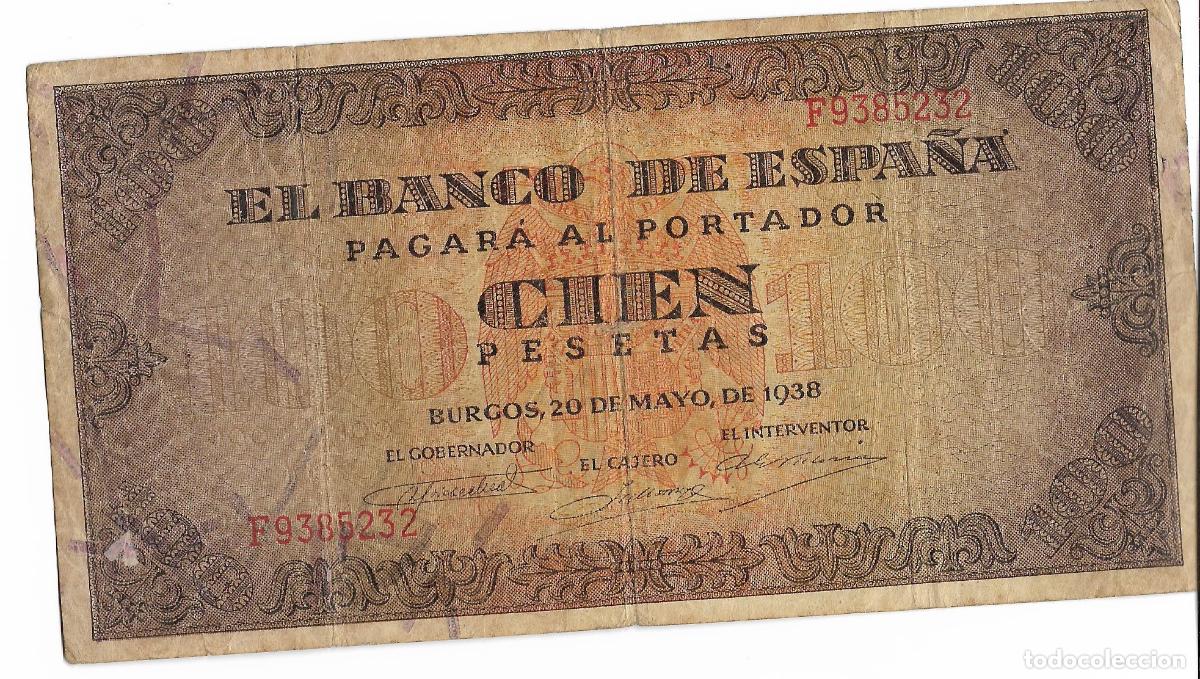 Billetes espa&ntilde;oles: BANCO DE ESPA&Ntilde;A - 100 PESETAS 1938