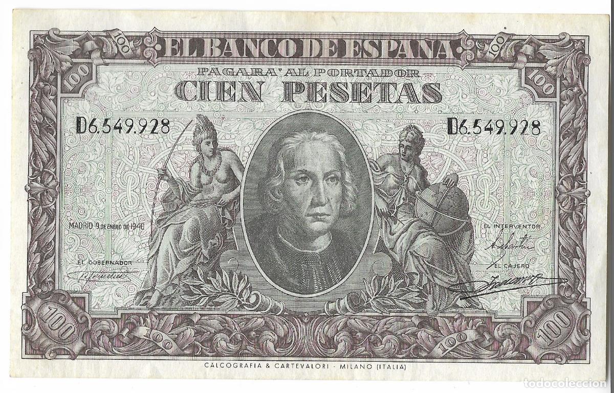 Billetes espa&ntilde;oles: BANCO DE ESPA&Ntilde;A - 100 PESETAS 1940 CRISTOBAL COLON